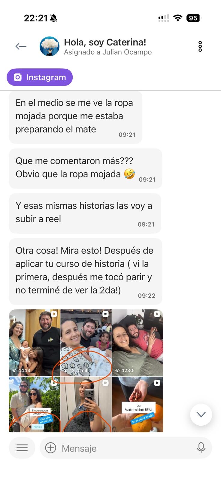 Caterina cuenta que aplicó el curso de historias