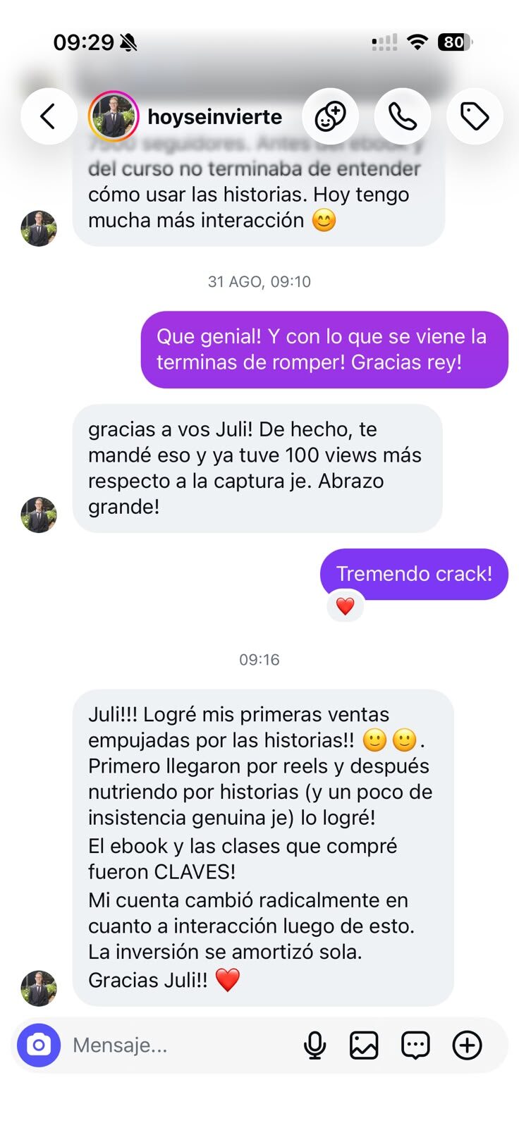 hoyseinvierte logró sus primeras ventas empujadas por historias